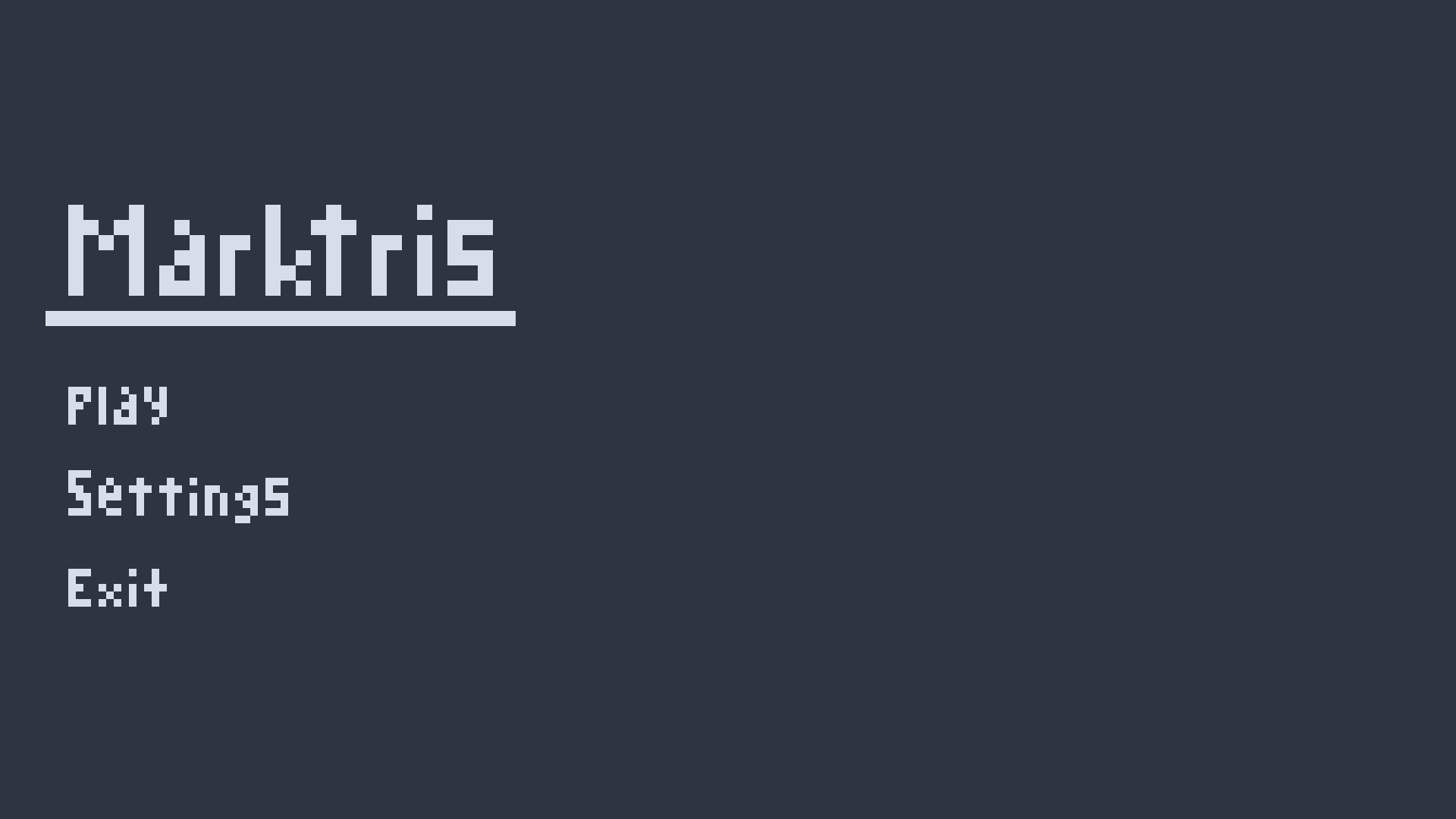 Tetris Title Screen Screenshot